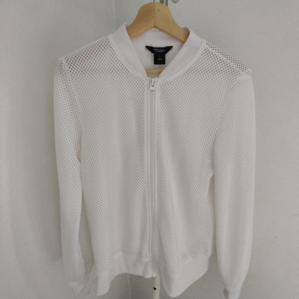 Simply Vera Vera Wang White Bomber Jacket